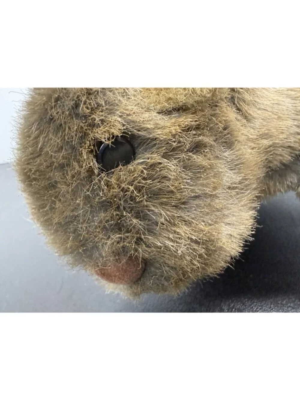 Vintage Handmade Australian Wombat Realistic Fur Plush Animal 10 Inch Brown